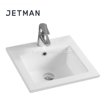 lavabo decorativo in ceramica bordo sottile rettangolare